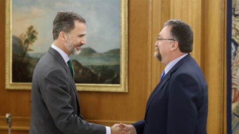  El rey Felipe VI recibe hoy en el Palacio de la Zarzuela al diputado de Foro Asturias, Isidro Mart&iacute;nez Oblanca
