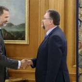  El rey Felipe VI recibe hoy en el Palacio de la Zarzuela al diputado de Foro Asturias, Isidro Martínez Oblanca