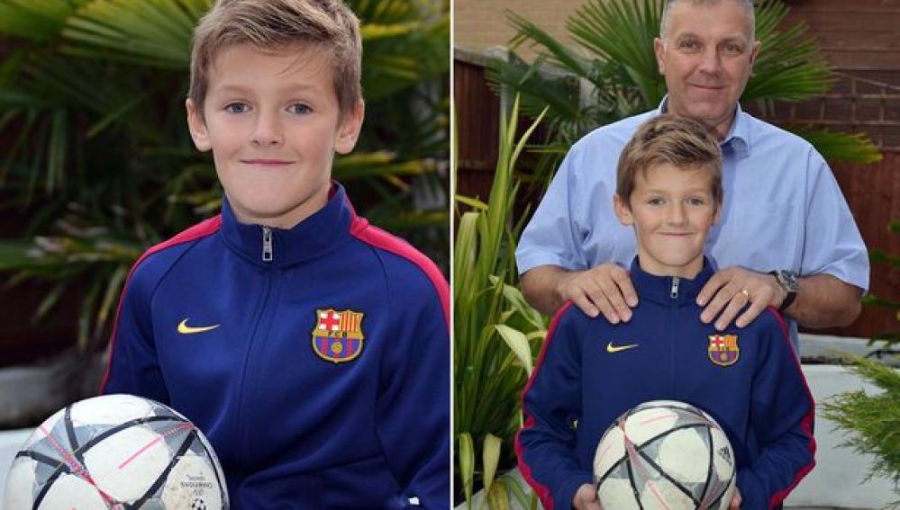 Specer Presho, el niño que salvó la vida de su amigo con una camiseta del Barça