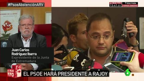 El expresidente de la Junta de Extremadura Juan Carlos Rodr&iacute;guez Ibarra en una entrevista en 'La Sexta'