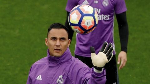 Keylor Navas durante un entrenamiento