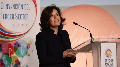 La vicepresidenta del Gobierno en funciones, Soraya S&aacute;enz de Santamar&iacute;a