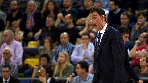  El entrenador del FC Barcelona Lassa, el griego Georgios Bartzokas.