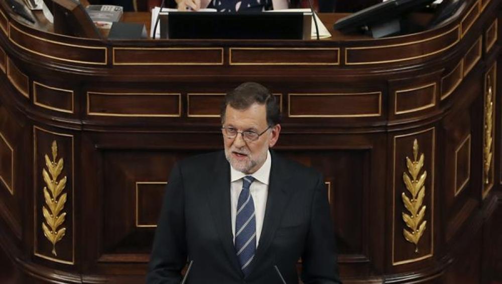 Mariano Rajoy durante su discurso de investidura
