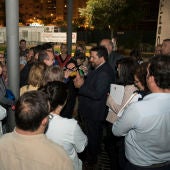 El presidente de la Diputación de Castellón, Javier Moliner, en su comparecencia de prensa tras la reunión del Consorcio Hospitalario Provincial.