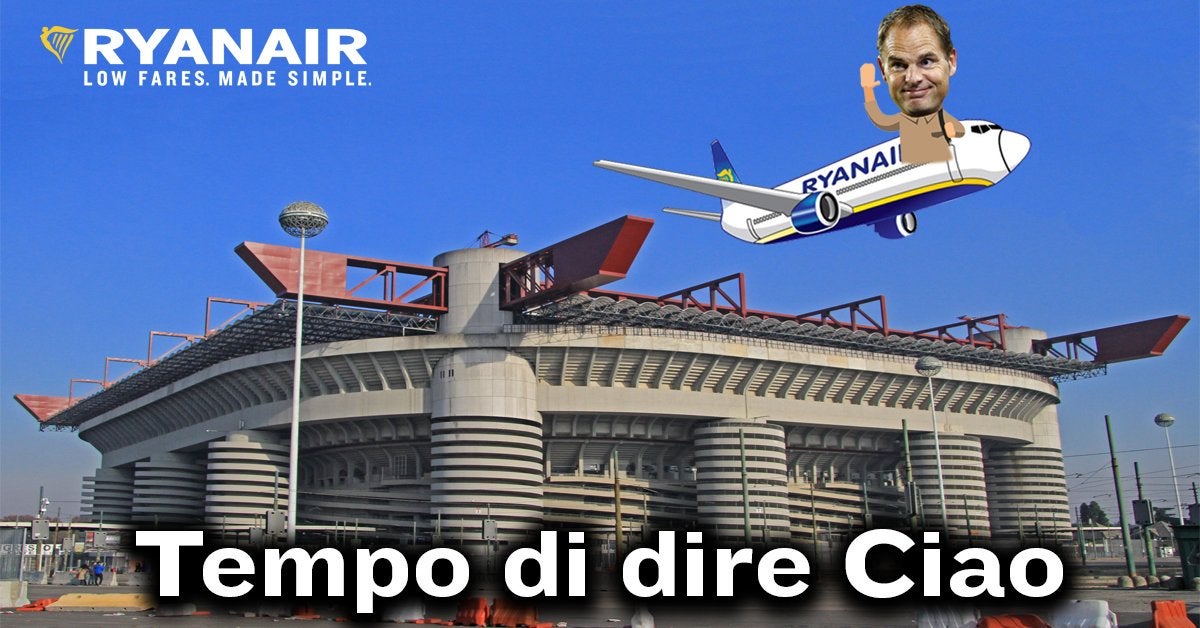 Ryanair 'vacila' a De Boer y le manda de vuelta a Holanda Ryanair 'vacila' a De Boer y le manda de vuelta a Holanda