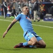 Hamsik celebra su gol ante el Besiktas
