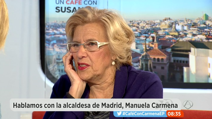 Carmena compara el aumento de la contaminación con la fiebre, que "sube por la noche" Carmena compara el aumento de la contaminación con la fiebre, que "sube por la noche"