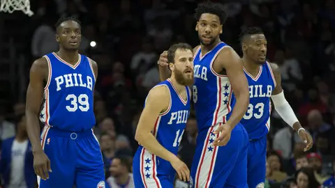 Sergio Rodríguez, durante un partido con los Sixers Sergio Rodríguez, durante un partido con los Sixers