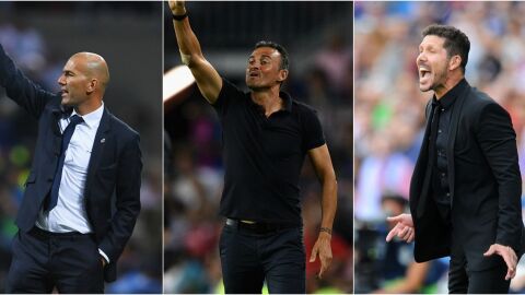 Zidane, Luis Enrique y Simeone
