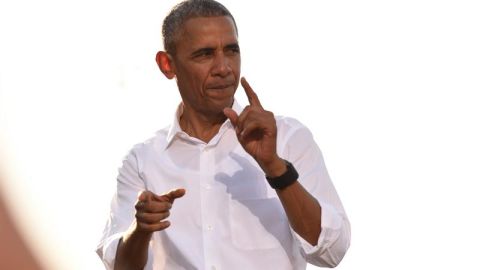 Barack Obama en un evento en la universidad de Carolina del Norte