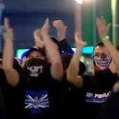 Ultras del Dinamo, en Sevilla Ultras del Dinamo, en Sevilla