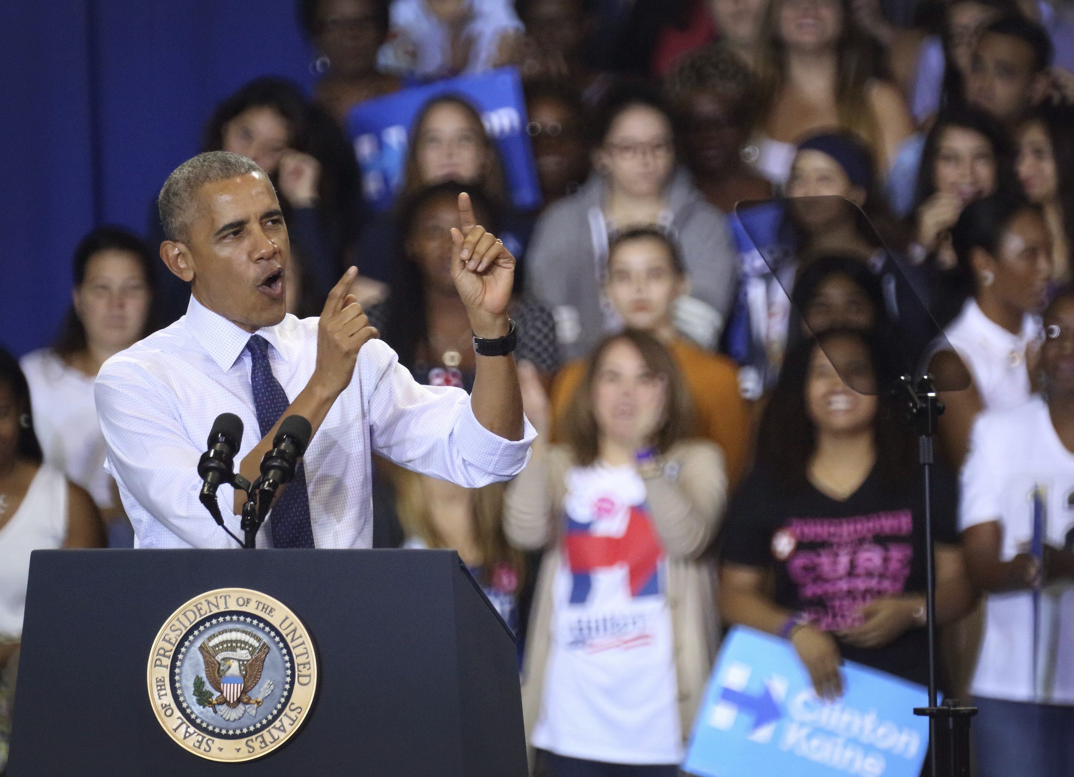 Obama pide en Florida no votar por el "obstruccionismo y bloqueo" republicano de Trump Obama pide en Florida no votar por el "obstruccionismo y bloqueo" republicano de Trump