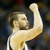 Marc Gasol celebra un punto con los Grizzlies Marc Gasol celebra un punto con los Grizzlies