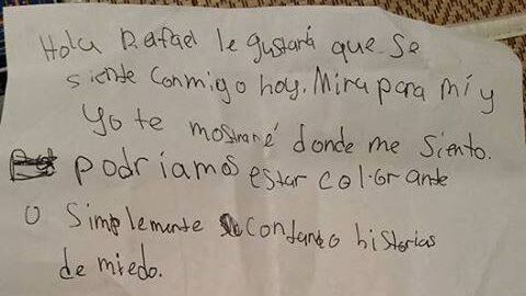 Carta de invitaci&oacute;n de Amanda a Rafael