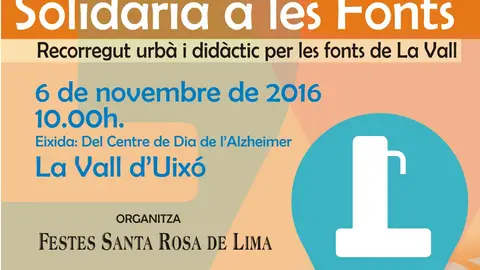 Las jornadas pondrán en valor el patrimonio del municipio CARTEL FONTS