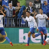 Pablo Fornals celebra un gol ante el Sporting