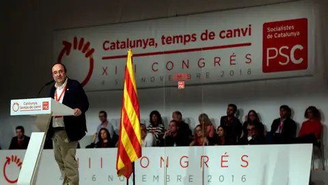 Iceta durante la primera jornada del congreso de los socialistas catalanes Iceta durante la primera jornada del congreso de los socialistas catalanes