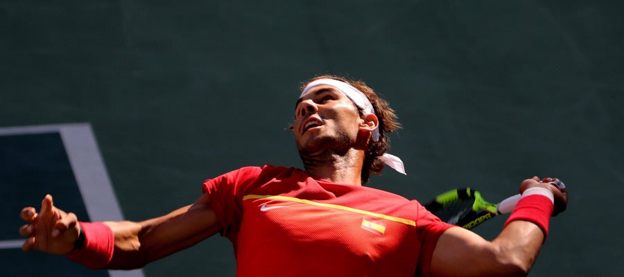 Rafa Nadal durante un torneo Rafa Nadal durante un torneo