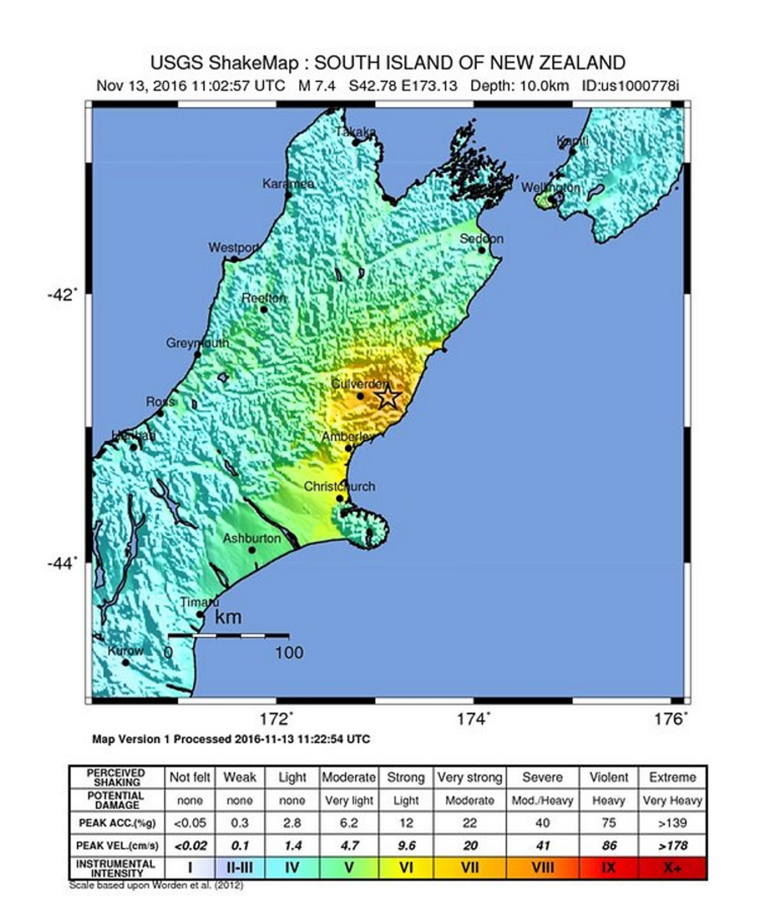 Registran un tsunami de 2 metros en Nueva Zelanda tras un seísmo de 7,8 grados Registran un tsunami de 2 metros en Nueva Zelanda tras un seísmo de 7,8 grados