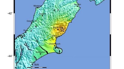 El se&iacute;smo se sinti&oacute; en Chirstchurch