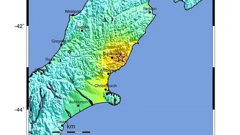 El seísmo se sintió en Chirstchurch El seísmo se sintió en Chirstchurch
