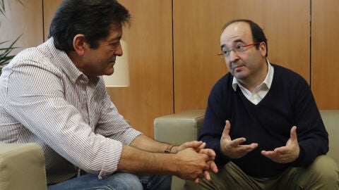 Javier Fern&aacute;ndez y Miquel Iceta reunidos