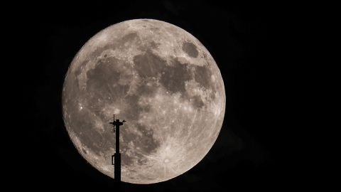 Vista de la superluna en Illinois