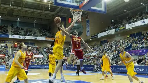 El base del UCAM Murcia, Facundo Campazzo. El base del UCAM Murcia, Facundo Campazzo.