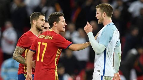 Ander Herrera, en un momento del encuentro.