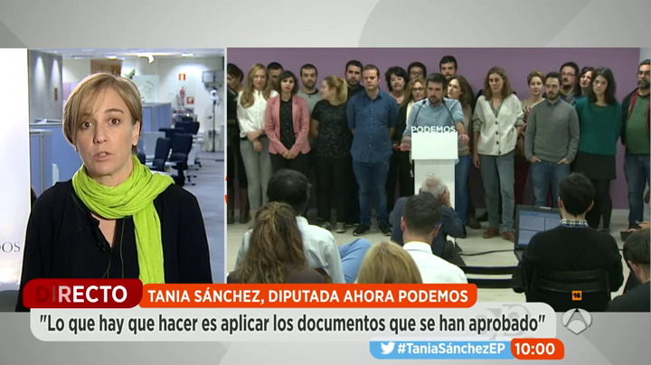 Tania Sánchez: "Lo que deberíamos debatir es si Ramón Espinar va a dejar de ser senador o no" Tania Sánchez: "Lo que deberíamos debatir es si Ramón Espinar va a dejar de ser senador o no"