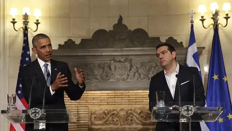Barack Obama y Alexis Tsipras Barack Obama y Alexis Tsipras