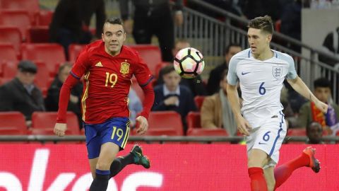 Iago Aspas, con la selecci&oacute;n espa&ntilde;ola.