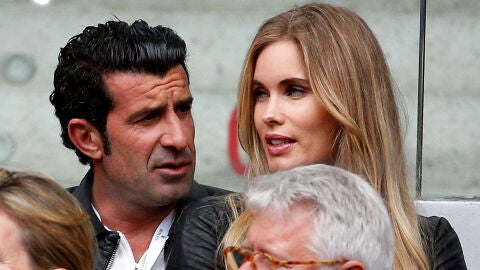 Luis Figo y Helen Svedin, durante el Masters de Madrid