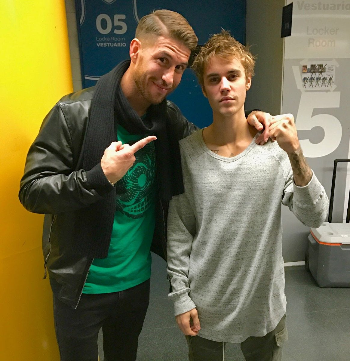 Sergio Ramos y Justin Bieber, juntos tras el concierto del cantante en Madrid Sergio Ramos y Justin Bieber, juntos tras el concierto del cantante en Madrid