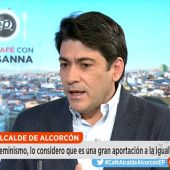 David Pérez, alcalde de Alcorcón, en una entrevista en Espejo Público