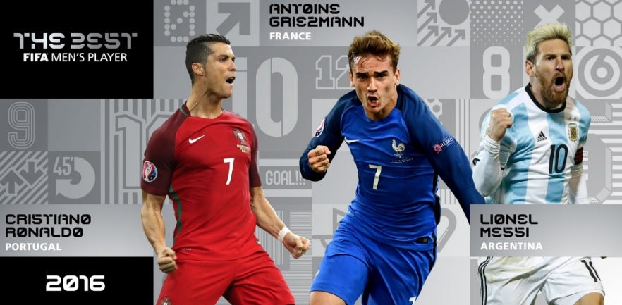 Cristiano, Griezmann y Messi, finalistas al premio 'The Best' Cristiano, Griezmann y Messi, finalistas al premio 'The Best'
