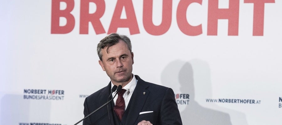 El candidato ultraderechista Norbert Hofer El candidato ultraderechista Norbert Hofer