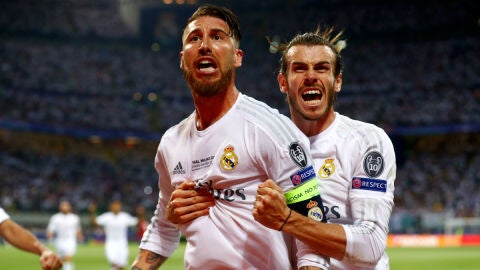 Ramos y Bale, en la final de Champions de Mil&aacute;n