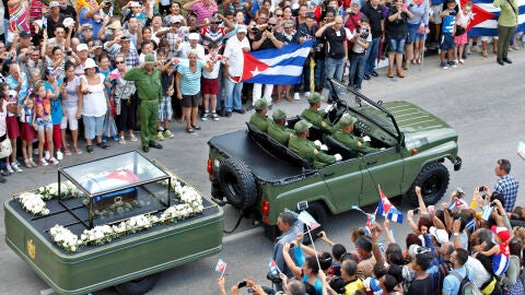 Los restos de Fidel Castro a su paso por Holgu&iacute;n