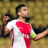 Radamel Falcao celebra un gol con el Mónaco