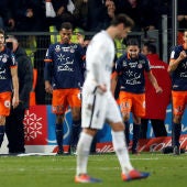 El Montpellier celebra un gol contra el PSG