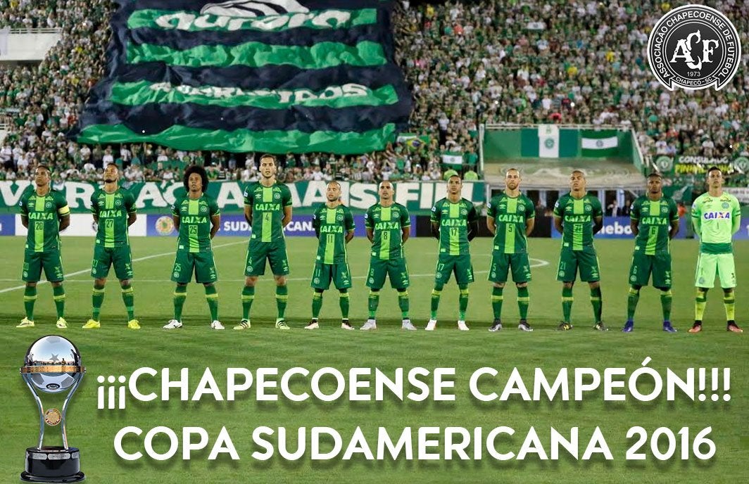 La Conmebol declara al Chapecoense campeón de la Copa Sudamericana La Conmebol declara al Chapecoense campeón de la Copa Sudamericana
