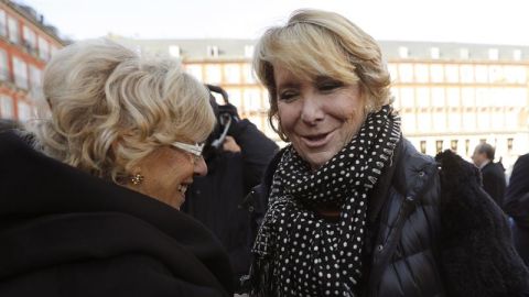 Esperanza Aguirre y Manuela Carmena
