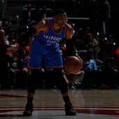 Russell Westbrook, durante el encuentro Russell Westbrook, durante el encuentro
