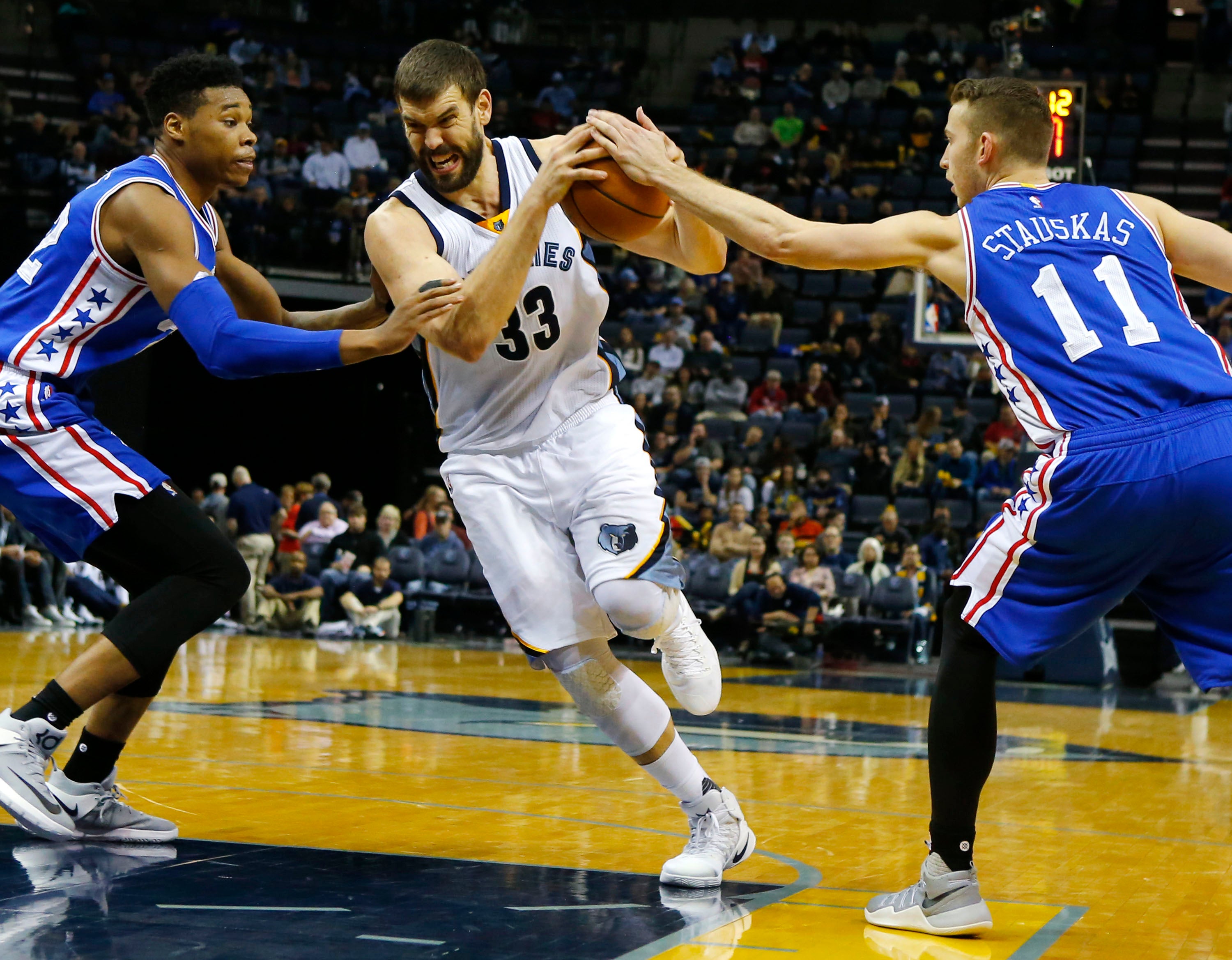 Los Grizzlies de Marc Gasol infligen la octava derrota consecutiva a los Sixers de Sergio Rodríguez Los Grizzlies de Marc Gasol infligen la octava derrota consecutiva a los Sixers de Sergio Rodríguez