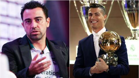 Xavi y Cristiano Ronaldo