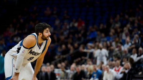 Ricky Rubio, durante un partido con Minnesota Timberwolves