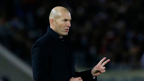 Zidane, durante el partido contra el Am&eacute;rica