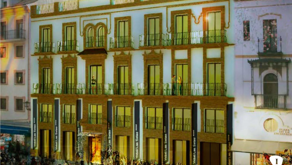 Fachada del nuevo hotel Intur en Sevilla.